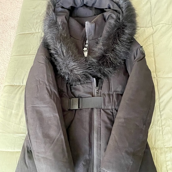 Women's Black Fur-Trimmed Jacket - Picture 1 of 9